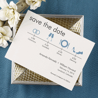 Timeline Save the Date card