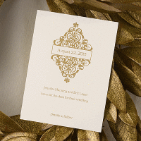 Scrolls design Save the Date Card