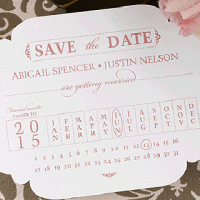 Save the Date die cut