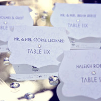 Escort cards Swarovski crystal