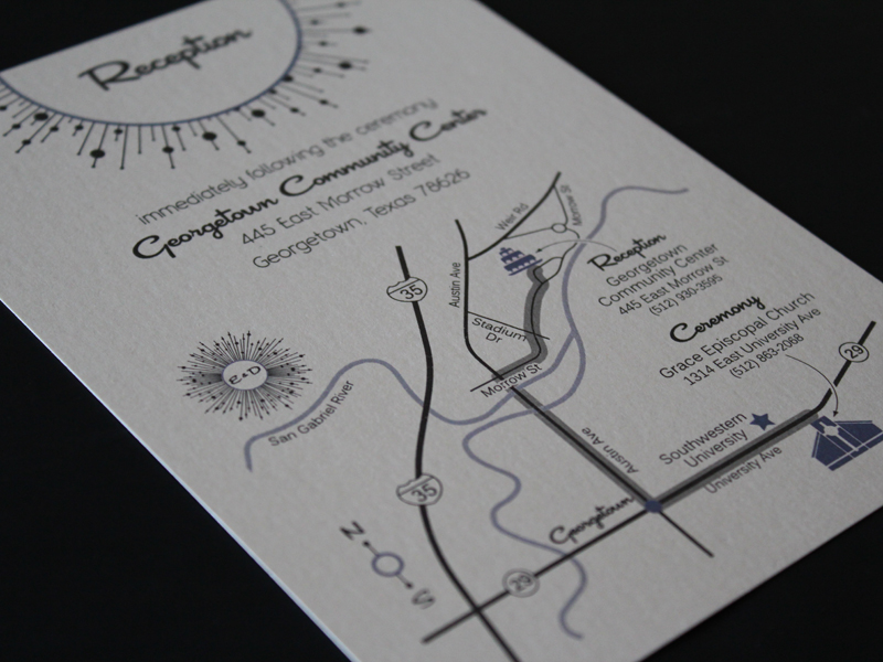 Mid century modern map card