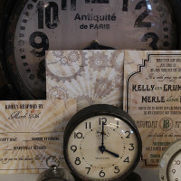 Steampunk wedding invitation