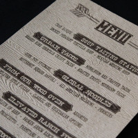 Wooden Menu
