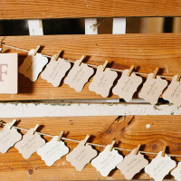bracket escort cards rustic