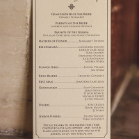 wedding program white gold