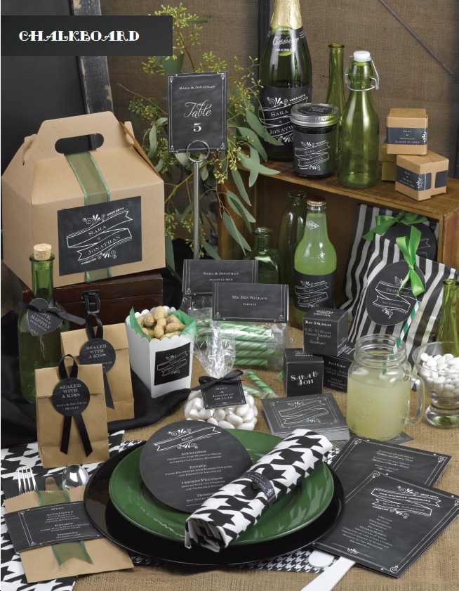 chalkboard wedding accessories