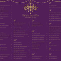 Seating Chart with chandelier