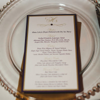Swarovski crystal wedding menu