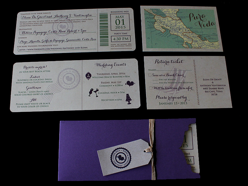 Boarding Pass destination invitation