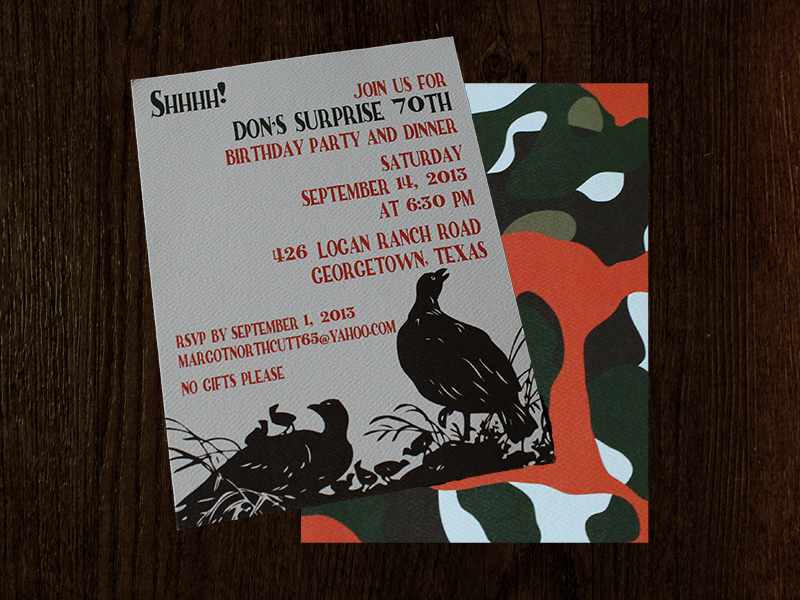 Hunting Birthday Invite
