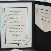 Butterfly and floral wedding invitation