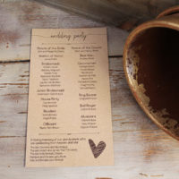 rustic wedding program