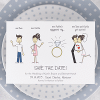 Graphic Save the Date card