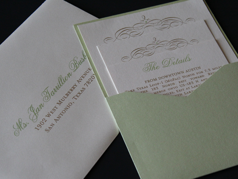 Mint And Gold Invitations 7