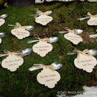 Tea stained escort cards