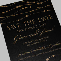 Save the Date Black and Gold