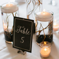 chalkboard table number cards